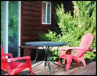 Deer-Elk Room deck with patio furniture and great mountain views