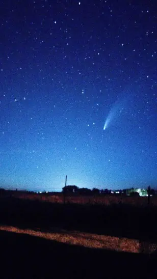 The Neowise Comet in July 2020 at the Mountain View RV Campground